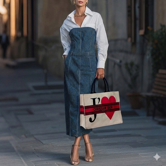 ❤️ Christian Dior LIMITED EDITION Large Book Tote DiorAmour Je T'aime  LIKE NEW✨ - Picture 9 of 17